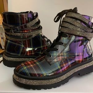 NEW. Jessica Simpson plaid color boot